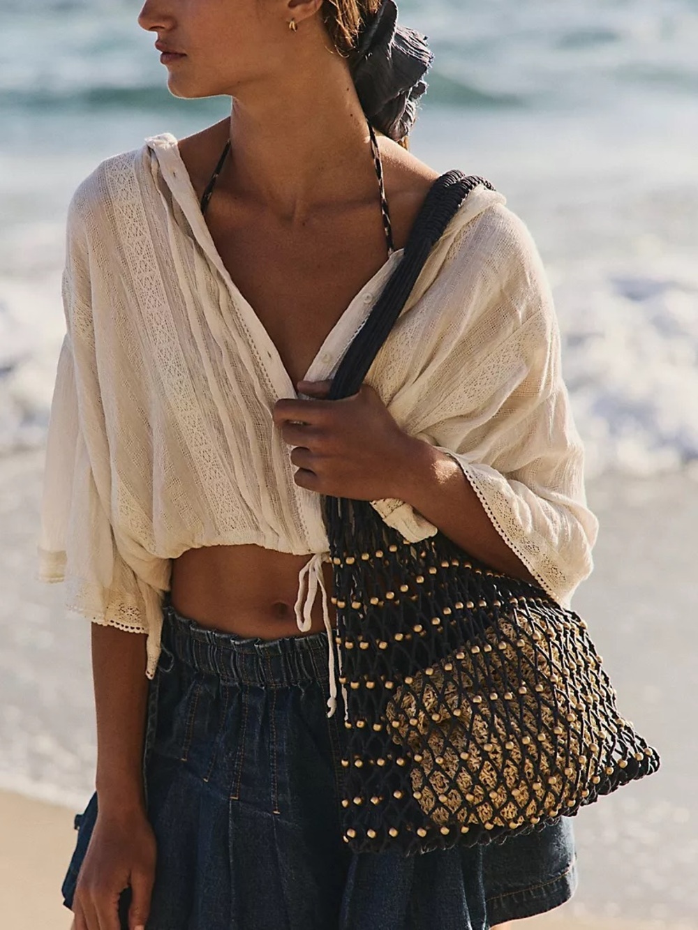 Free People Wishing Well Beaded Bag NWT